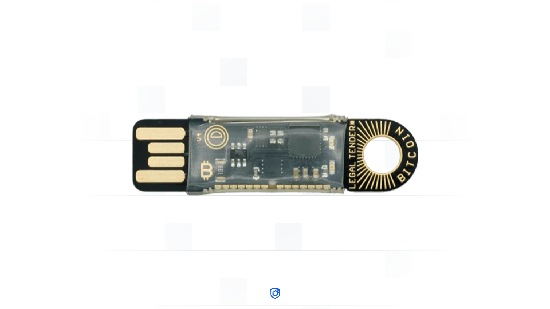 Inside view of a crypto hardware wallet