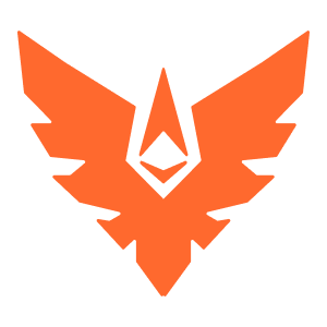 Orange Phoenix logo: A sharp, stylized orange phoenix with geometric wings, symbolizing resilience and strength.