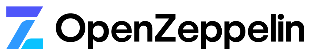 The OpenZeppelin logo featuring a modern, clean "Z" design with accompanying text.